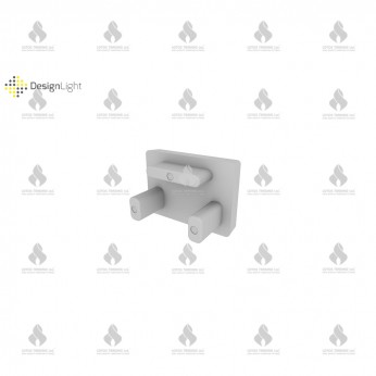 Plug for LED lighting aluminum profile "MICRO" 31L.253.01, matt chrome Furniture LED lighting