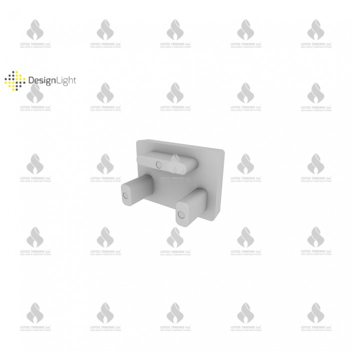 Plug for LED lighting aluminum profile "MICRO" 31L.253.01, matt chrome Furniture LED lighting