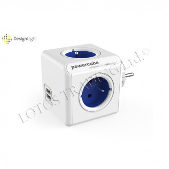 Power strip with 2 USB ports and 4 French type contacts Furniture LED lighting