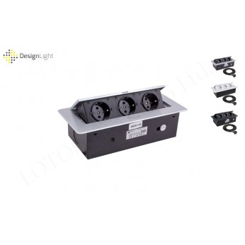 Push-Open worktop power socket Furniture LED lighting