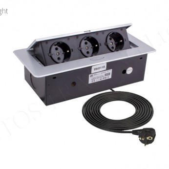 Push-Open worktop power socket Furniture LED lighting