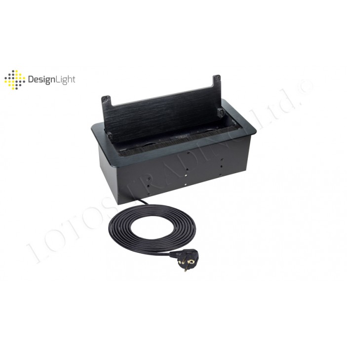 Разклонител INBOX за вграждане с капак 31L.042.02 - Осветителни тела за мебели Разклонител INBOX за вграждане с капак контакт с usb