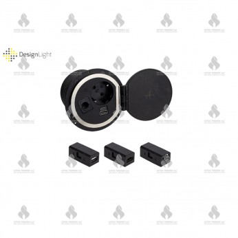 Recessed furniture socket with USB Furniture LED lighting