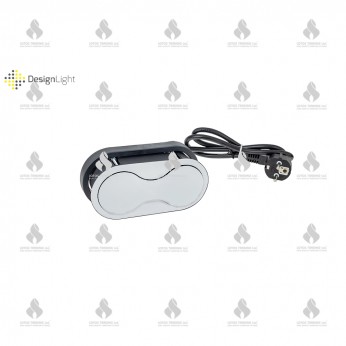 Plug-in plug with USB type "eight", white Furniture LED lighting