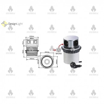 Vertical plug for installation, aluminum housing Furniture LED lighting