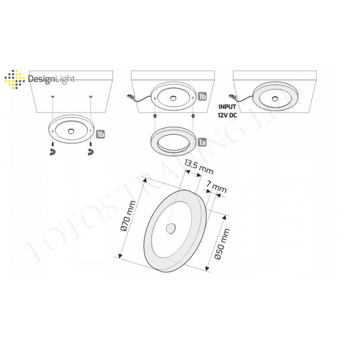 Сензор с луничка ORBIT PIR 3W 31L.303.01 - Осветителни тела за мебели Сензор с луничка ORBIT PIR 3W Осветителни тела за мебели