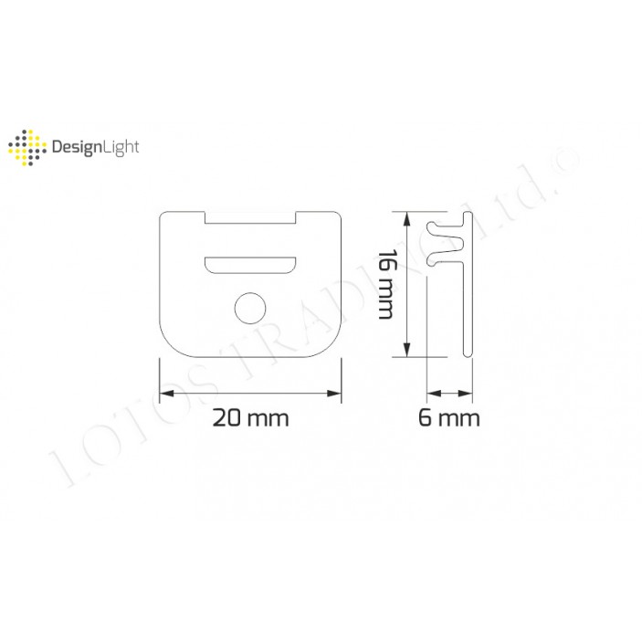 Mounting holder for CORNER LINE PROFILE Furniture LED lighting