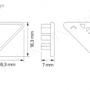 End for Aluminum CORNER LINE profile Furniture LED lighting