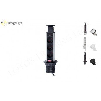 Pop-up Vertical furniture socket