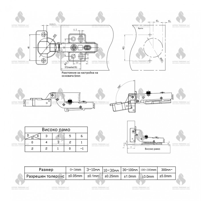 IVENTO K Soft-close clip-on hinge inset Hinges