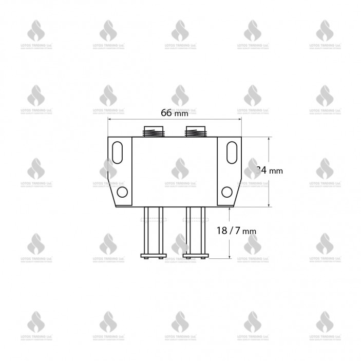IVENTO Double glass doors snapper 05L.533.01 - Hinges IVENTO Double glass doors snapper Hinges