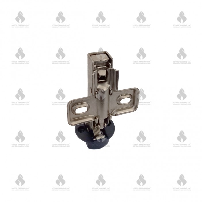 IVENTO K Mini glass hinge with damper and clip, inset + cap chrome 05L.410.03 - Hinges IVENTO K Mini glass hinge with damper and clip, inset + cap chrome Hinges
