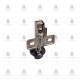 IVENTO K Mini glass hinge with damper and clip, inset + cap chrome 05L.410.03 - Hinges IVENTO K Mini glass hinge with damper and clip, inset + cap chrome Hinges