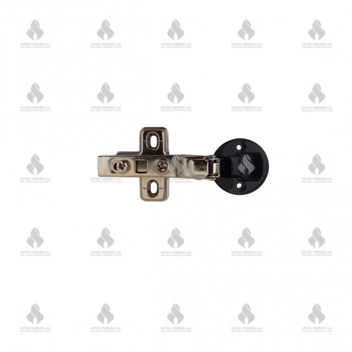 IVENTO K Mini glass hinge with damper and clip, inset + cap chrome 05L.410.03 - Hinges IVENTO K Mini glass hinge with damper and clip, inset + cap chrome Hinges
