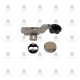 IVENTO K Mini glass hinge with damper and clip, inset + cap chrome 05L.410.03 - Hinges IVENTO K Mini glass hinge with damper and clip, inset + cap chrome Hinges