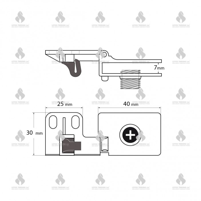 IVENTO Glass hinge MAKSAN type 05L.502.02 - Hinges IVENTO Glass hinge MAKSAN type Hinges