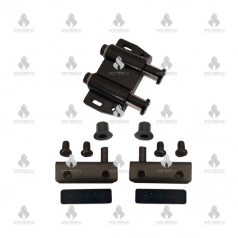 U-type set for 2 glass doors Hinges