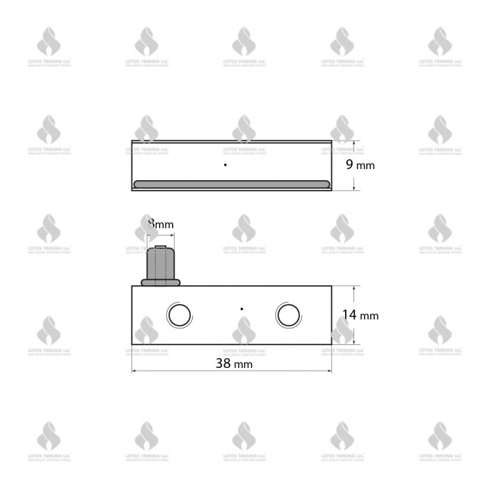U-type glass door hinge 05L.531.02-12 - Hinges U-type glass door hinge Hinges