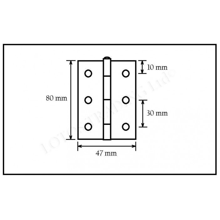 Knuckle hinge 47x80 Hinges
