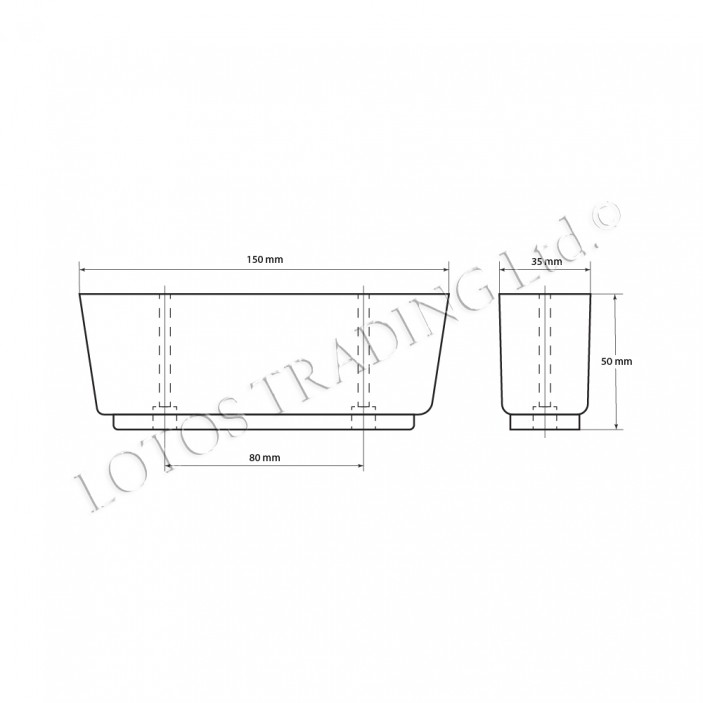 Leg without adjustment h50 straight 12L.095.11 - Plastic base legs Leg without adjustment h50 straight Plastic base legs