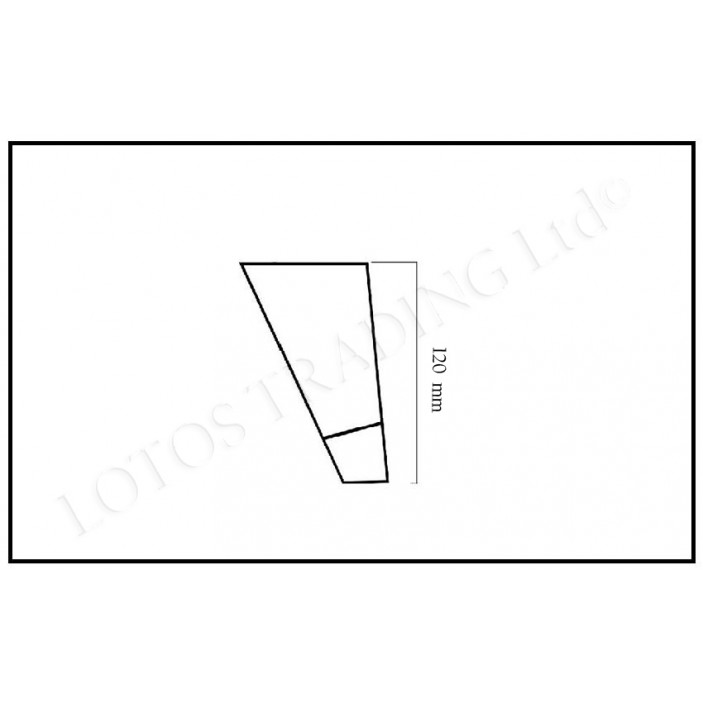 Мебелен крак Retro наклонен 12L.143.01-06 - Пластмасови крака Мебелен крак Retro наклонен Пластмасови крака