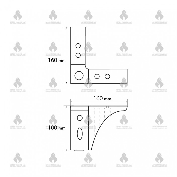 RAPID sofa leg 100mm. Chrome 12L.054.10 - Plastic base legs RAPID sofa leg 100mm. Chrome Plastic base legs