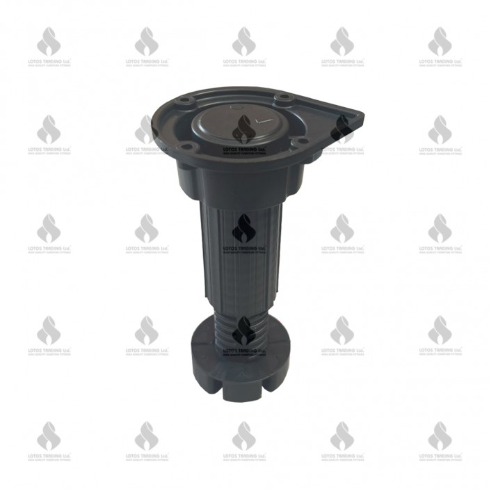 Adjustable cabinet leg 100-160 mm. Black 12L.202.01 - Plastic base legs Adjustable cabinet leg 100-160 mm. Black Plastic base legs