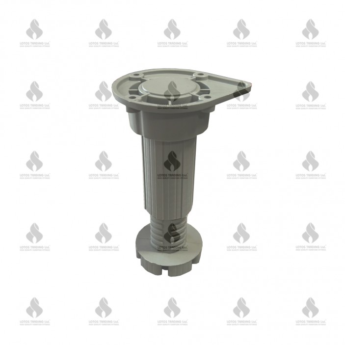 IVENTO PVC Adjustable cabinet leg 100-160 mm. Gray 12L.202.01c - Plastic base legs IVENTO PVC Adjustable cabinet leg 100-160 mm. Gray Plastic base legs
