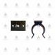 MESAN PVC Leg Clip, black Plastic base legs