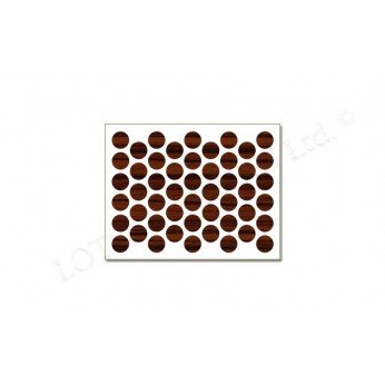 Adhesive screw caps P - ebony