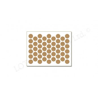 Adhesive screw caps - plain beech Screw caps