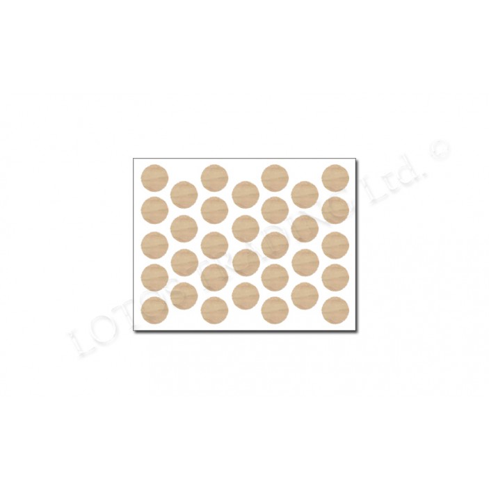 Adhesive screw caps φ 18 - maple Screw caps