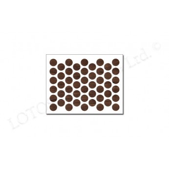 Adhesive screw caps - antique brown Screw caps