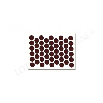 Adhesive screw caps - mahagony Screw caps