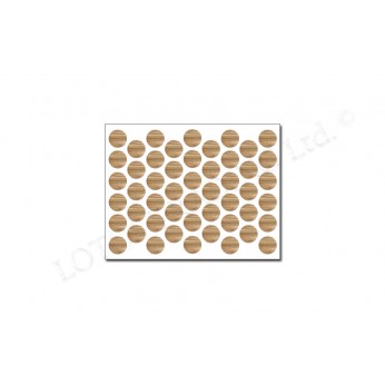 Adhesive screw caps P - zebrano