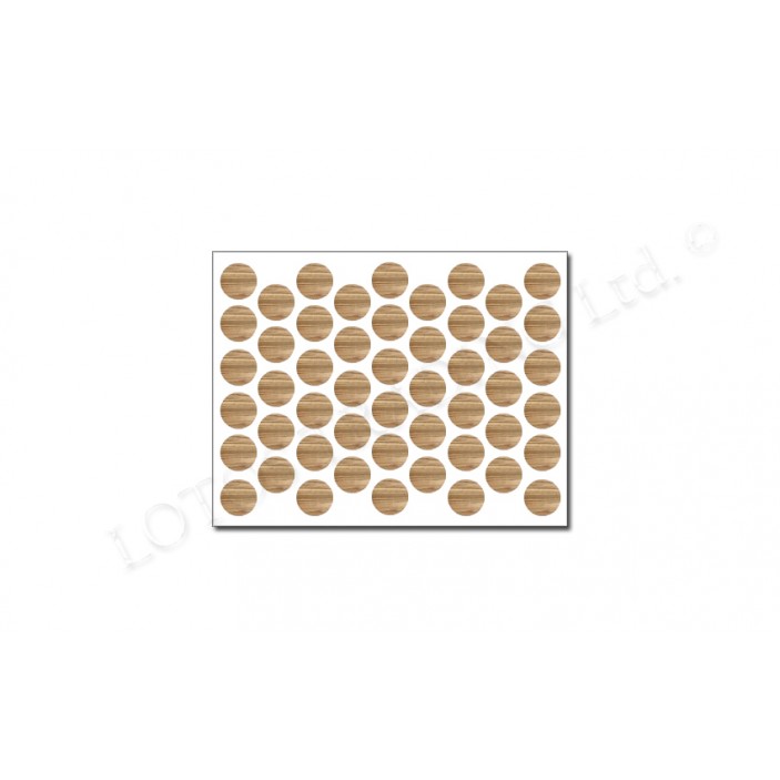 Adhesive screw caps P - zebrano Screw caps