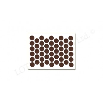 Adhesive screw caps - dark walnut