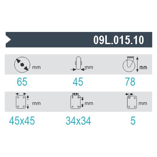 Колелце с планка ф65