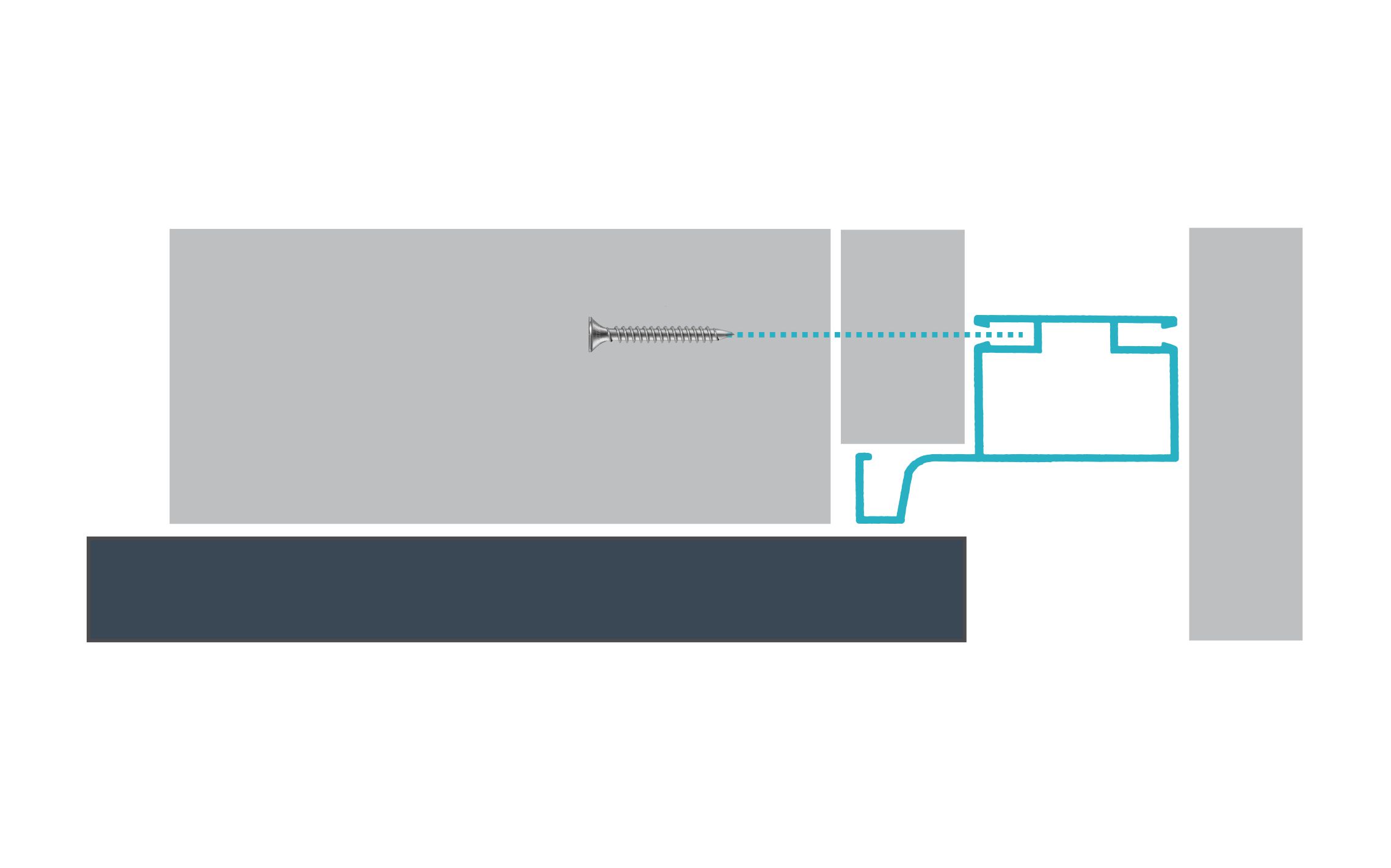 Схема за Профил за гардеробна врата без дръжки